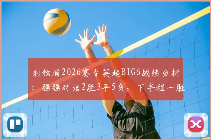 利物浦2026赛季英超BIG6战绩分析:强强对话2胜3平5负,下半程一胜难求背后原因解读
